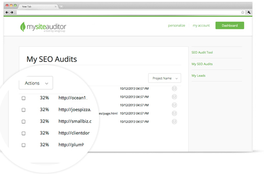 Save and organize your audits.