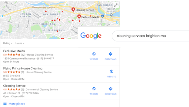 Google My Business for Cleaning Services